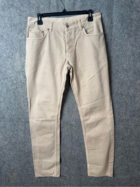 Prada Men's 30 Beige Slim Fit Denim Pants